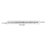 Waterproof 47 Inch LED Vapor Tight Shop Light 40W 5200 Lumens 3CCT Flush Mount Ceiling Fixture