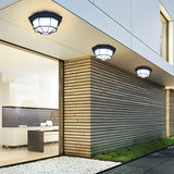 European Style Outdoor LED Flush Mount Ceiling Light Waterproof Aluminum Porch Lamp