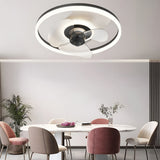 Modern 20 Inch Low Profile Inverter Ceiling Fan Light with Remote Control and Stepless Dimming