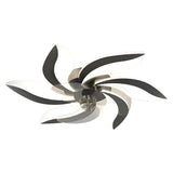 Modern Nordic Flower Shaped LED Ceiling Fan with Three Step Dimming and Timed Shutdown