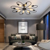 Modern Flower Shaped Iron Ceiling Light Nordic Style Flush Mount Fixture for Bedroom