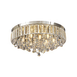 19 Inch Modern Round Crystal LED Ceiling Light Fixture for Living Room Bedroom and Hallway