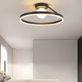 Modern LED Minimalist Ball Ceiling Light Fixture with 3 Step Dimming for Bedrooms and Living Rooms