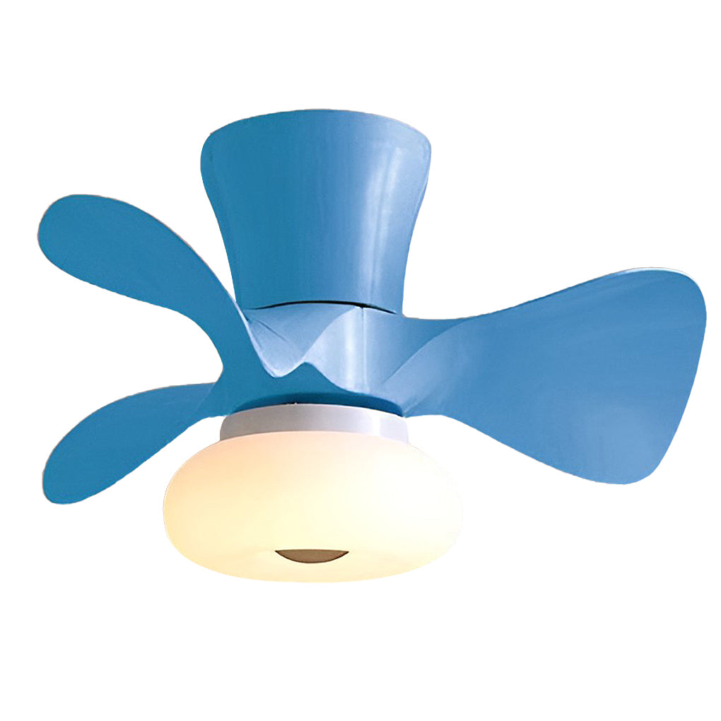 Nordic Style Macaron Color LED Ceiling Fan with Inverter Motor and Remote Control Dimming