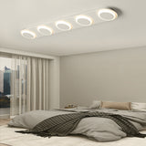 Modern Geometric LED Flush Mount Ceiling Light Minimalist Round and Square Metal Fixture