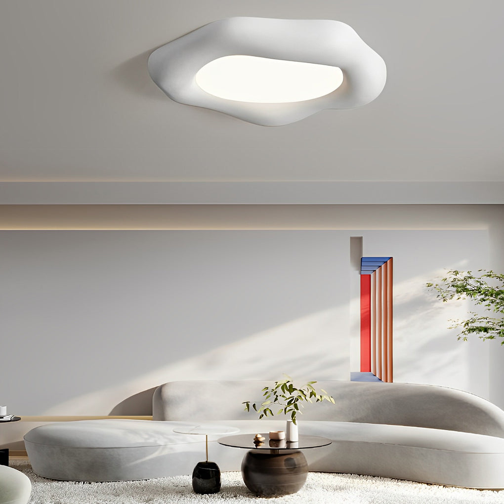 Handmade Wabi Sabi Cloud LED Ceiling Light with Three Step Dimming and Acrylic Diffuser