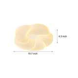 Modern Milky White Rose Flower LED Ceiling Light with Three Step Dimming for Bedrooms