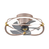 Modern Bladeless Ceiling Fan with Dimmable LED Light and Remote Control for Low Ceilings