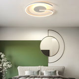 Modern Minimalist Circular LED Flush Mount Ceiling Light Ring Design Fixture for Bedroom and Entrance