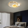 Modern Dimmable Geometric Circles LED Flush Mount Ceiling Light Fixture for Living Room Bedroom