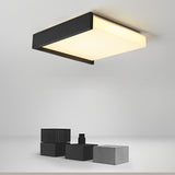 Modern Nordic Square LED Flush Mount Ceiling Lamp with Stepless Dimming