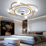 Modern Dimmable LED Nordic Ceiling Fan Light with Quiet Motor and Remote Control for Bedroom Study