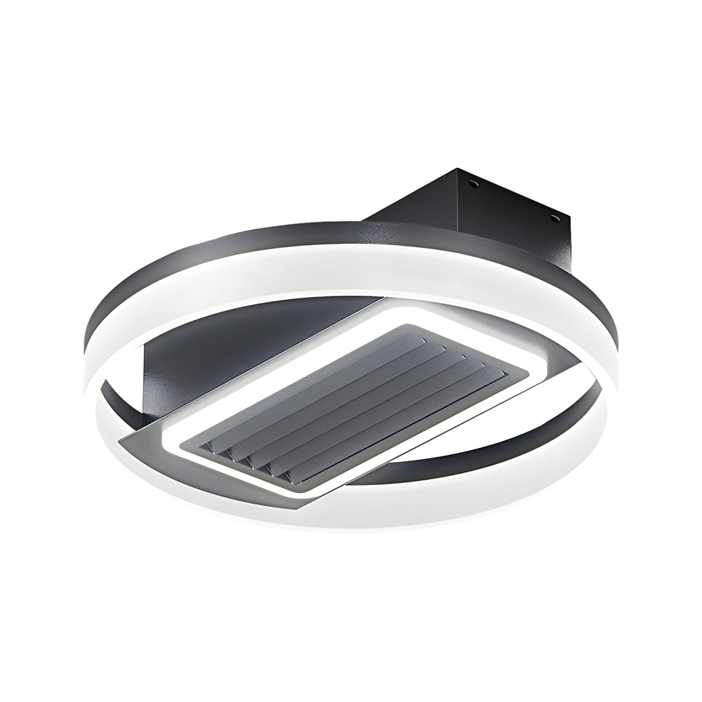 Nordic 19.7 Inch Low Profile Bladeless Ceiling Fan with Dimmable LED Light and 6 Speed Remote Control