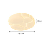 Modern Cloud Pattern Round LED Ceiling Light Milky White Flush Mount for Bedroom