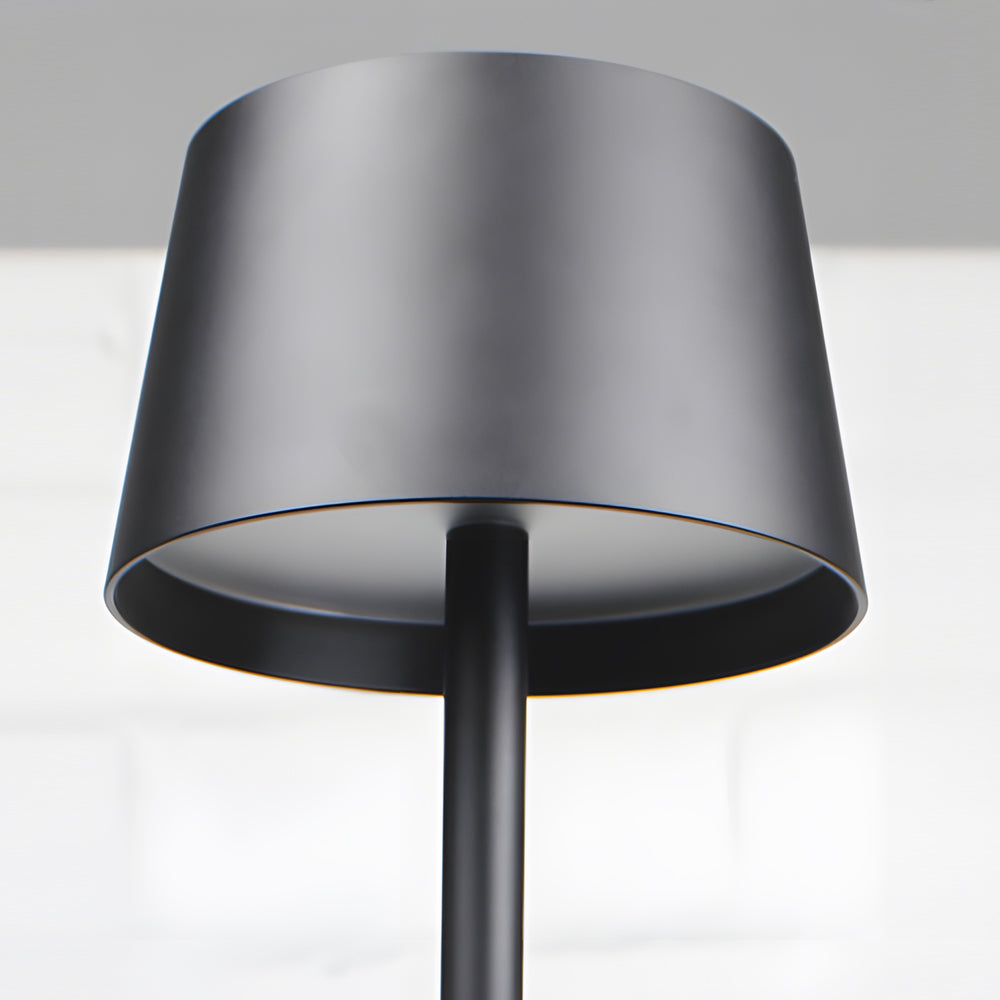 Modern 48.8 Inch Black Rechargeable LED Floor Lamp with Touch Dimming and IP54 Waterproof Rating