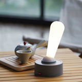 Modern LED Bedside Table Lamp USB Rechargeable Night Light with Toggle Switch Control