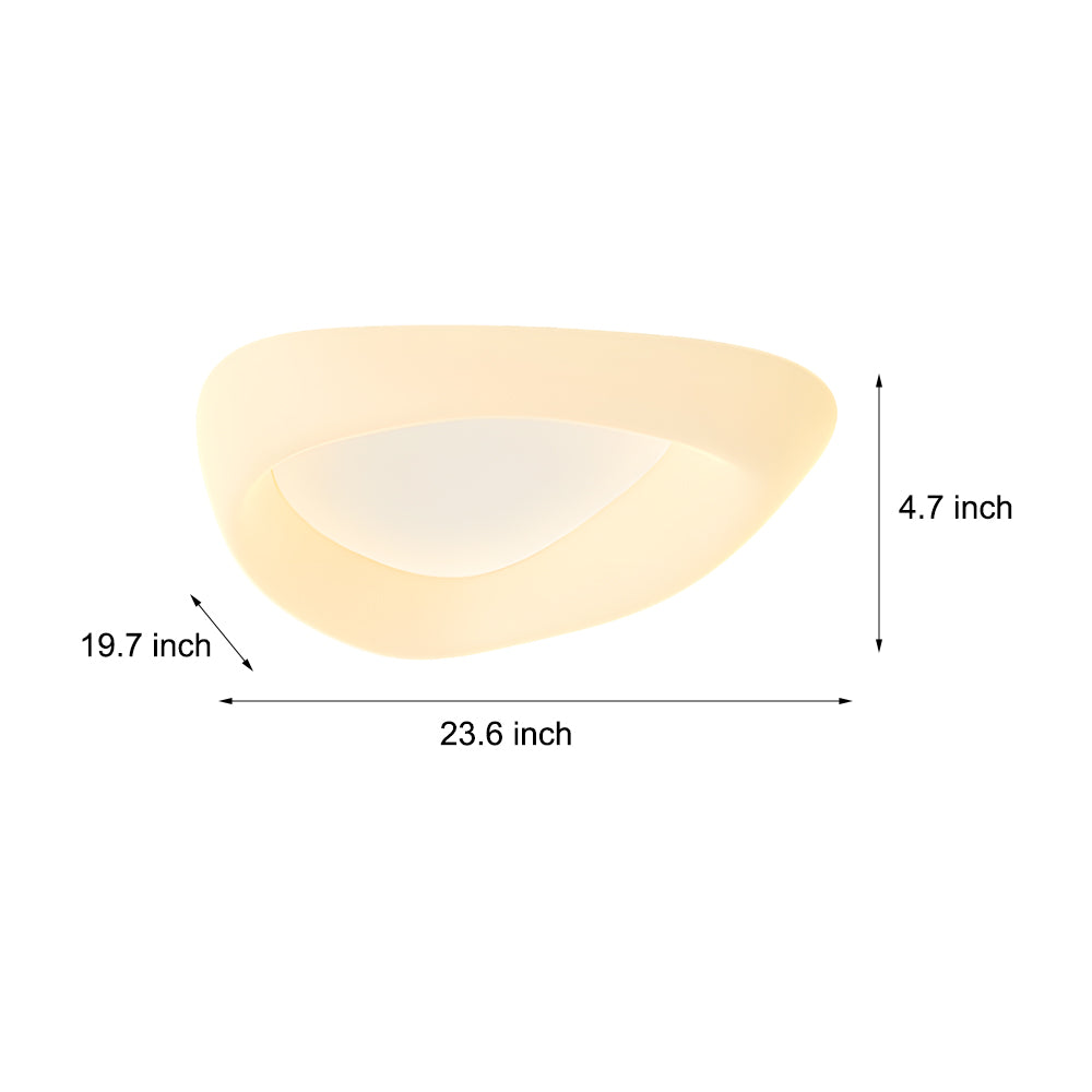 Modern Cobblestone LED Flush Mount Ceiling Light with Three Step Color Dimming