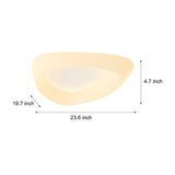 Modern Cobblestone LED Flush Mount Ceiling Light with Three Step Color Dimming