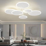 Modern Nordic Round LED Flush Mount Ceiling Light Matte White Finish with 3 Step Dimming