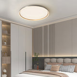 Modern Geometric Dimmable LED Flush Mount Ceiling Light in Brushed Gray Aluminum