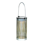 7.3 Inch Solar Outdoor Hanging Lantern Metal Cutout Flower Pattern Waterproof Decorative Garden Light
