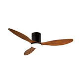 Modern 52 Inch Ceiling Fan with Dimmable LED Light and Remote 3 Blade Silent Motor Flush Mount