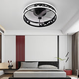 Modern Low Profile Bladeless Ceiling Fan with 3 Color Dimmable LED Light and Remote Control