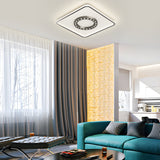 Modern LED Flush Mount Ceiling Light with 3 Step Dimming Anti Glare Square and Round Designs