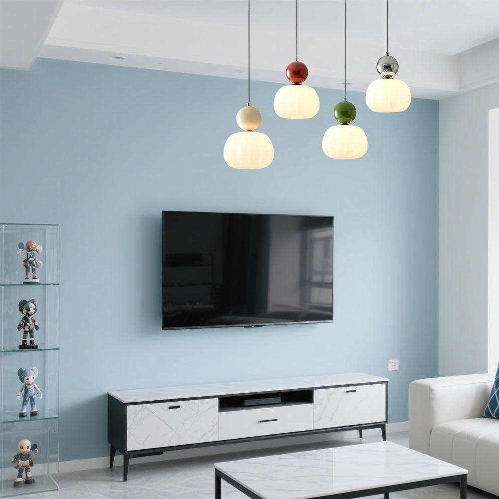 Allo Living Cream Art Deco Pendant Light