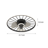 Nordic Low Profile Ceiling Fan with Three Color Dimming LED Lighting and Quiet Motor
