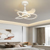 Modern Waves Flower Bladeless Ceiling Fan with LED Lighting Mute Timing Nordic Creative Chandelier Fan