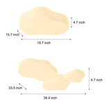 Modern Milky White Cloud Shape LED Ceiling Light with Three Step Color Dimming for Kids Bedroom