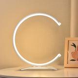 Modern Nordic 3/4 Circle LED Table Lamp with Touch Control Three Color Modes