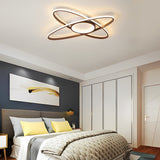 Artistic Geometric Oval Dimmable LED Flush Mount Ceiling Lamp for Modern Living Spaces