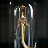 Nordic Glass Dome LED Candle Lamp Portable Rechargeable Table Light with Touch Control