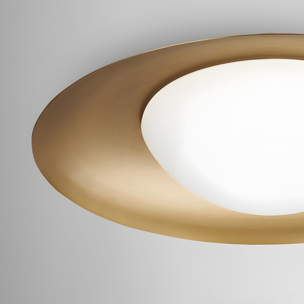 Modern Round LED Flush Mount Ceiling Light with Adjustable Color Temperature and Opal Glass Shade