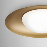 Modern Round LED Flush Mount Ceiling Light with Adjustable Color Temperature and Opal Glass Shade