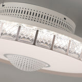 Modern 20 Inch Flush Mount Bladeless Ceiling Fan with Integrated LED Lighting and Remote Control