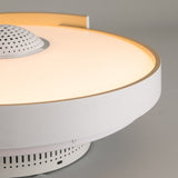 Modern Round Bladeless Ceiling Fan with Integrated Dimmable LED Light and 6 Speed Motor