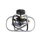 Retro Bladeless Ceiling Fan with 3 Color Dimmable LED Light and Remote Control