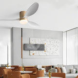 52 Inch Modern LED Ceiling Fan with Remote Control Dimmable 3 Blade Quiet Light Fixture
