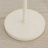 Modern White Arc Floor Lamp with Dimmable LED Dome Shade and Marble Base