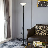 Modern 67 Inch Torchiere Floor Lamp with Adjustable Side Reading Light and Color Dimming