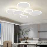 Modern Nordic Round LED Flush Mount Ceiling Light Matte White Finish with 3 Step Dimming