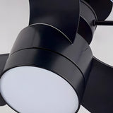 24 Inch Modern Flush Mount Ceiling Fan with Dimmable LED Light and Remote Control