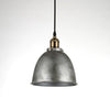 8 Inch White Rustic Dome Pendant Light Bowled Metal Industrial Hanging Lamp for Farmhouse