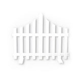 8 Pack Wave Design Solar Powered LED Garden Fence for Outdoor Landscape Decor