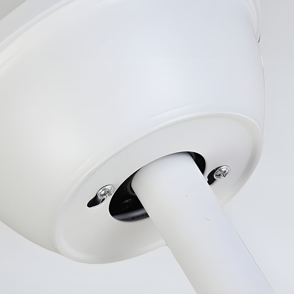 Modern Retractable Blade Ceiling Fan with 3 Color LED Light and Remote Control for Living Room