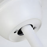 Modern Retractable Blade Ceiling Fan with 3 Color LED Light and Remote Control for Living Room