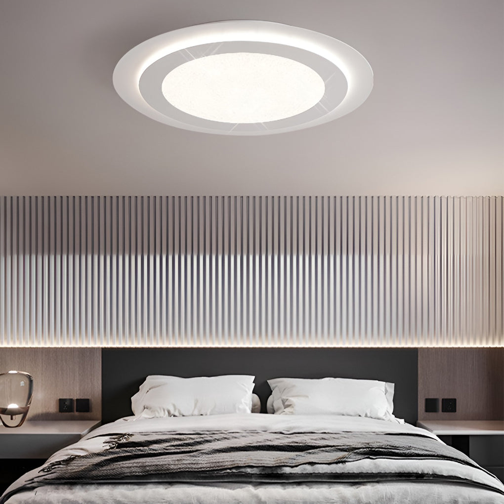 Modern Square and Circular LED Ceiling Lamp with Stepless Dimming Minimalist Flush Mount Light